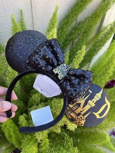 Disney Dornröschen Schloss Ohr Stirnband Erwachsene - Disneyland - schwarz gold - Bild 1 von 4