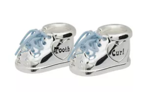 Baby Tooth Keepsake Box First Curl Storage Boy Christening Gifts Silver Present - Picture 1 of 2