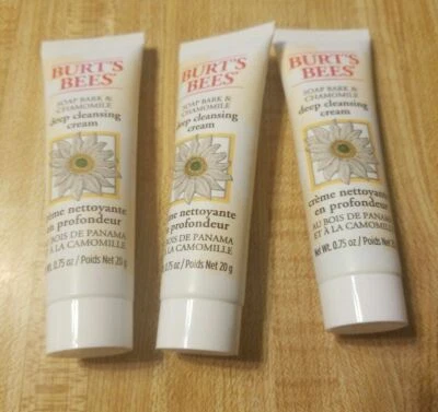Burt's Bees - Crema de limpieza profunda jabón corteza y manzanilla 0,75 oz paquete de 3 Foto 1 de 4