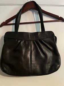 Vintage Levis Leather Purse Handbag Shoulder Bag Classic Black Medium Size - Picture 1 of 3
