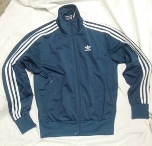 Adidas navy blue ESSENTIALS 3-STRIPES TRICOT TRACK full zip jacket Small - Picture 1 of 3