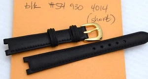 COACH Leather Watch Strap Replacement Band 549304014 12-mm Notched Black 4014 - Picture 1 of 2