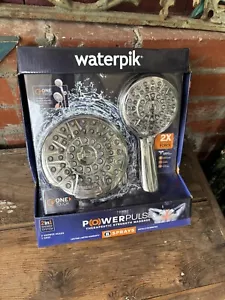Waterpik 8 Strahlmuster Dual Duschkopf und Handbrausekopf Chrom - Bild 1 von 6