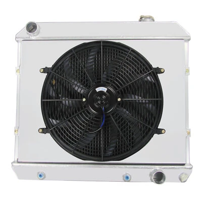 4 ROW Radiator & Shroud Fan For 1963-66 Chevy C10 C20 C30 K10 K20 K30 Truck V8 Foto 1 de 4