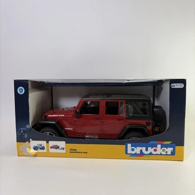 1/16 Bruder Jeep Wrangler Rubicon Unlimited Red 4X4 Off Road # 2525 New in Box - Image 1 of 4