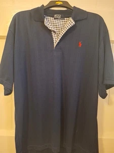 Polo Ralph Lauren Polo Shirt Mens Large Navy 2XL Collared Short Sleeve - Picture 1 of 3
