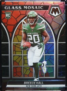 2022 Mosaic Football Breece Hall #GM-25 Stained Glass Rookie Jets SSP Case Hit - Picture 1 of 2