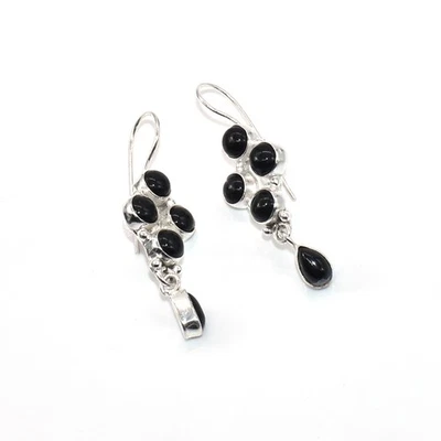 Black Onyx Jewelry Gemstone Fashion Handmade earring1'' to 2'' p215 - Image 1 of 4
