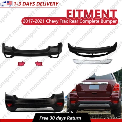 Rear Complete Bumper Cover Kit W/ Red Reflector For 2017-2021 Chevrolet Trax Foto 1 de 4