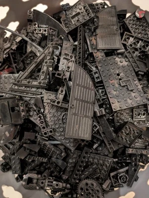 1,5 Kg Schwarzes Lego Einzelteile Steine Platten Basic Polizei Usw. - Bild 1 von 3