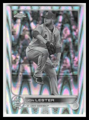 2022 Topps Chrome Sonic Black and White RayWave Refractors #187 Jon Lester - Image 1 of 2