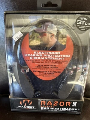 Auriculares retráctiles Walkers Razor X GWP-NHE 31dB protección auditiva Ear Pro Foto 1 de 4