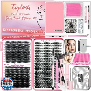 Qiveaory DIY Lash Extension Kit 567 Teile Wimpern Cluster mit Wispy Lashes, 1X/ - Bild 1 von 5