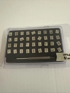 Vintage Complete Alphabet Leather Stamp Set Pre Owned - Picture 1 of 11