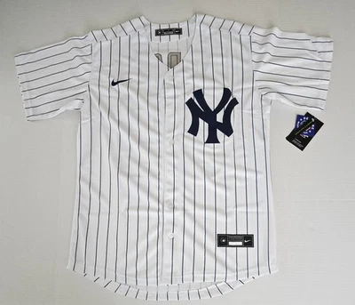Camiseta deportiva cosida a rayas blanca de Aaron Judge para hombre tallas Foto 1 de 2