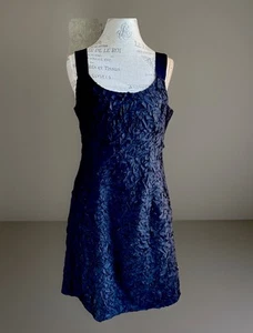 Eileen Fisher Damen schwarz ärmellos Crinkle Seide Kleid Größe 10 gebraucht, in einwandfreiem Zustand - Bild 1 von 5