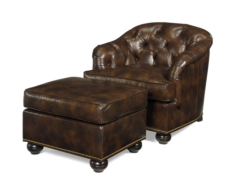 Silla con detalles de cuero aguacate hecha a mano | Diseño tradicional Foto 1 de 1