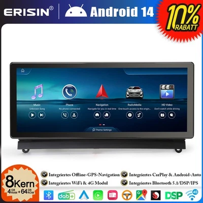 10.25" 64GB Android 14 Autoradio GPS Navi DAB+BT für Mercedes C Klasse W204 S204 - Bild 1 von 4