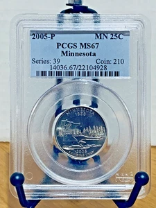 2005-P Washington Quarter Minnesota PCGS MS67 Mint State 67 #22104928 - Picture 1 of 2
