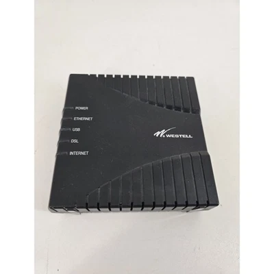 Westell DSL/ADSL2+ Modem Router Model 6100 (or specify model) Black Unit - Image 1 of 3