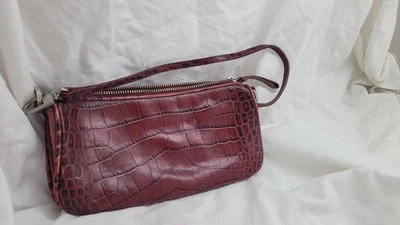 Bolso de hombro Ann Taylor de gamuza rojo para mujer Cartera Bolso de mano Cierre de cremallera Foto 1 de 4