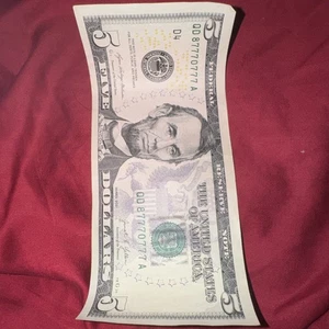 Billete de 5$ raro serie QD87770777A - Imagen 1 de 2