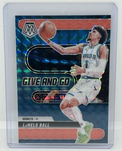 2024-25 Mosaic NBA #13 LaMelo Ball Give and Go Red Fluorescent /75 Hornets - Picture 1 of 2