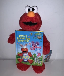 New In Bag Kohl's Cares ELMO 14" Plush & 5"x7" Book Elmo's Easter Egg Suprises - Picture 1 of 3