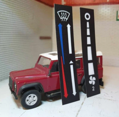 Land Rover Defender Heater Fan Control Label Decals OE Quality MTC6007 MTC6006 - Image 1 of 3