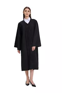 Unisex Matte Graduation GownChoir Robes for Church Judge Robes Costumes Pulpi... - Picture 1 of 5