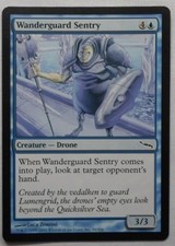 MAGIC THE GATHERING MTG 2003 BLUE MIRRODIN WANDERGUARD SENTRY CREATURE ENGL CARD