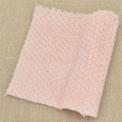 A4 Faux Fur Fabric Bronzing Dots Handbags Patchwork Clothing Sewing Craft DIY  - Image 1 of 4