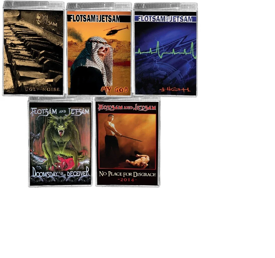 FLOTSAM + JETSAM -  5x TAPES BUNDLE - DOOMSDAY/NO PLACE/HIGH/MY GOD/UGLY NOISE  - Bild 1 von 1