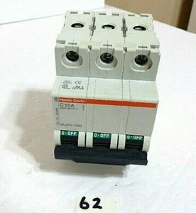 #63 Lot Merlin Gerin Multi 9 C32H C60 32 Amp 3 Pole Circuit Breaker 380/415V - Picture 1 of 2