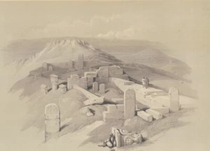 ¡LIQUIDACIÓN!! IMPRESIÓN ANTIGUA ROBERTS: UN TEMPLO ANTIGUO en GEBEL GARABE - Imagen 1 de 4