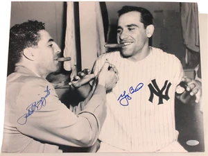 Yogi Berra & Phil Rizzuto dual signed 11x14 Foto Rauchen Zigarren Steiner Sports - Bild 1 von 2
