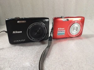 Lot 2 Nikon Coolpix S3100 Noir et Rouge non Testés - Bild 1 von 6