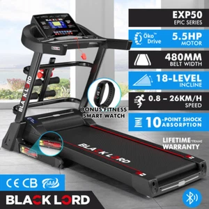 BLACK LORD Treadmill Electric Auto Incline Home Gym Exercise Machine 480MM - Picture 1 of 12