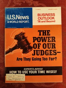 U S NEWS World Report Magazine January 19 1976 Are Judges going too far? - Picture 1 of 1