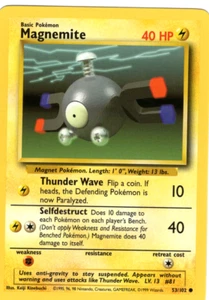 MAGNEMITE 53/102 BASE SET UNLIMITED POKEMON TCG CCG 1999 NM - Picture 1 of 1