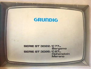 Grundig Bedienungsanleitung ST 3022/C77 u. ST 3026/C87 Bergamo Hohenstein Merano - Bild 1 von 2