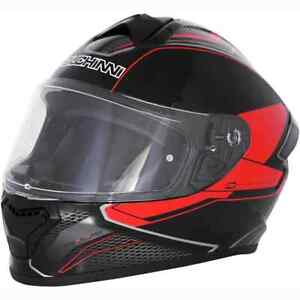 Motorcycle Scooter Helmet Duchinni D977 Pinlock included ECE 2205 Black Red