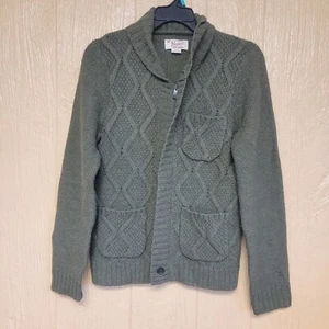 Maglione maglia Pengiun by Munsingwear verde zip tasche anteriori tg small 100% lana - Foto 1 di 11