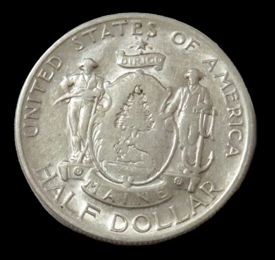 1920 MAINE CENTENNIAL SILVER 50c COMMEMORATIVE HALF DOLLAR - Image 1 of 2