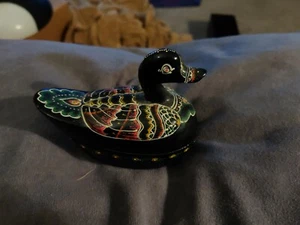 Antique, Collectibles, unique, Painted Duck from early 1900s .  Opens - Picture 1 of 3