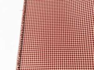 NEW for PORSCHE Pepita Seating Fabric Car Upholstery WHITE/BURGUNDY Houndstooth - Picture 1 of 3