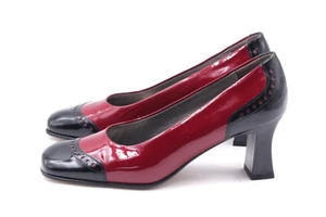 PETER KAISER Pumps EUR 36,5 UK 3,5 Rot Schwarz Voll Leder NEU - Bild 1 von 7