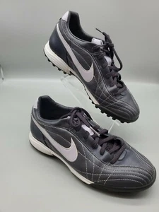 Nike Damen Marineblau Leder Schnürschuhe Niedrig Stollen Sneaker Schuhe Größe 7 - Bild 1 von 12