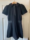 Marc By Marc Jacobs Blythe Romper Women Size Xs Black Short Sleeve Collared Wool