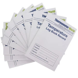 10 X LIBROS DE REGISTRO DE TEMPERATURA 6 MESES REGISTRO REFRIGERADOR CONGELADOR ALIMENTOS REFRIGERADOS EN-113 - Imagen 1 de 5